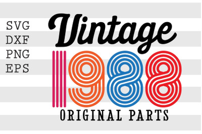 Vintage 1988 Original Parts SVG