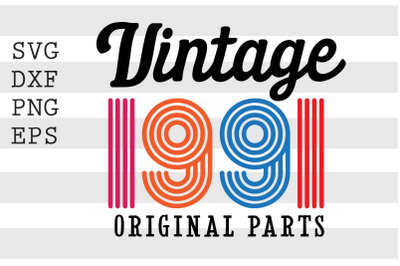 Vintage 1991 Original Parts SVG