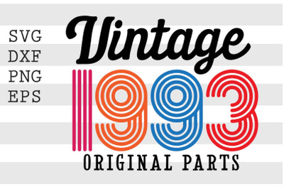 Vintage 1993 Original Parts SVG