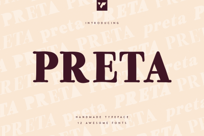 Preta Handwritten Typeface, 12 fonts