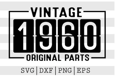 Vintage 1960 Original Parts SVG