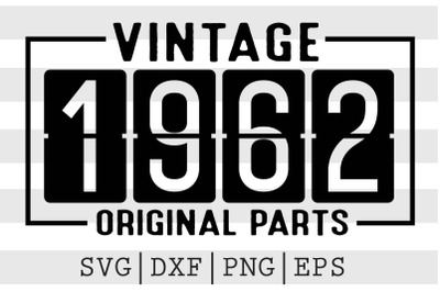 Vintage 1962 Original Parts SVG