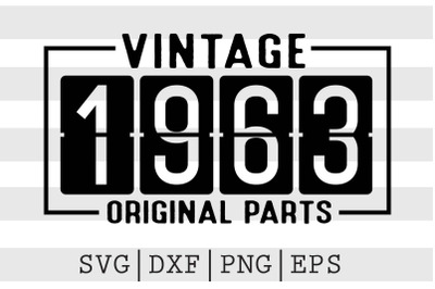 Vintage 1963 Original Parts SVG