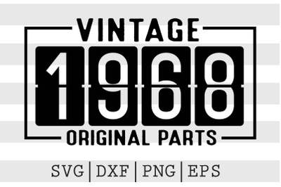 Vintage 1968 Original Parts SVG