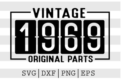 Vintage 1969 Original Parts SVG