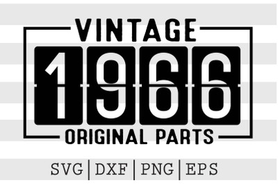 Vintage 1966 Original Parts SVG