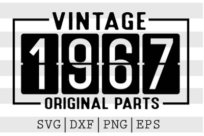 Vintage 1967 Original Parts SVG