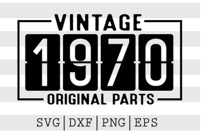 Vintage 1970 Original Parts SVG