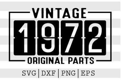 Vintage 1972 Original Parts