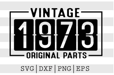 Vintage 1973 Original Parts SVG