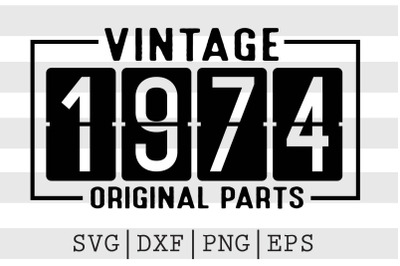 Vintage 1974 Original Parts SVG