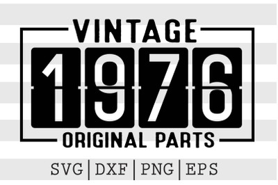 Vintage 1976 Original Parts SVG