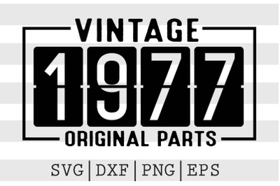 Vintage 1977 Original Parts SVG