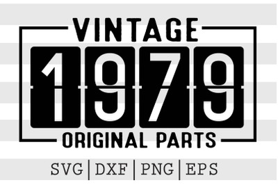 Vintage 1979 Original Parts SVG