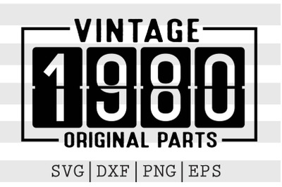 Vintage 1980 Original Parts SVG