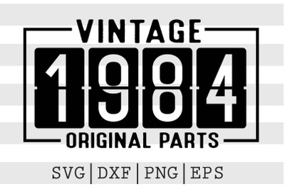 Vintage 1984 Original Parts SVG