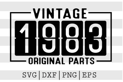 Vintage 1983 Original Parts SVG