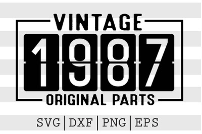 Vintage 1987 Original Parts SVG