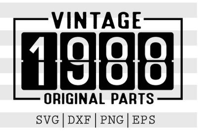 Vintage 1988 Original Parts SVG