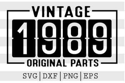 Vintage 1989 Original Parts SVG