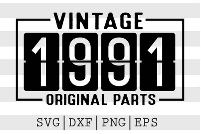 Vintage 1991 Original Parts SVG