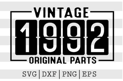 Vintage 1992 Original Parts SVG