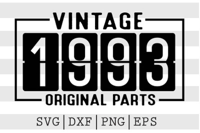 Vintage 1993 Original Parts SVG