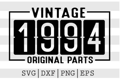 Vintage 1994 Original Parts SVG