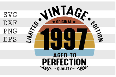 Vintage 1997 Aged to Perfection SVG