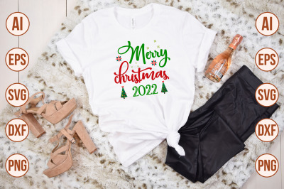 merry christmas 2022 svg cut file