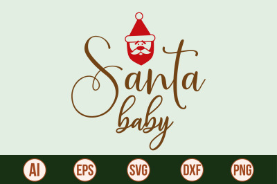 santa baby svg cut file