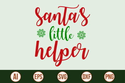 santa s little helper svg cut file