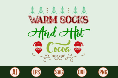 warm socks and hot cocoa svg cut file