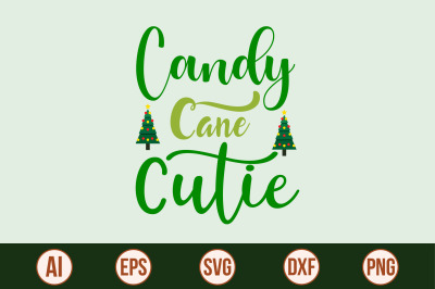 Candy Cane Cutie svg cut file