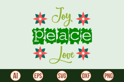 Joy Peace Love svg cut file