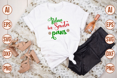 believe in Santa paws svg cut file