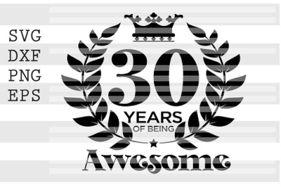 30 years of being awesome SVG