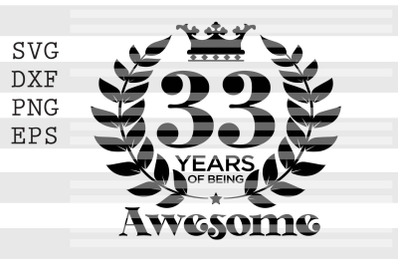 33 years of being awesome SVG