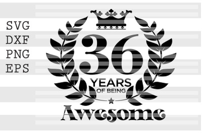 36 years of being awesome SVG