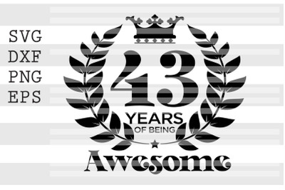 43 years of being awesome SVG