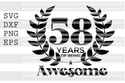 58 years of being awesome SVG