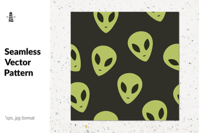 Alien vector seamless pattern