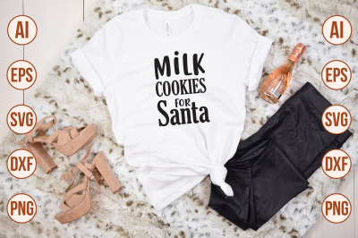 milk cookies for santa svg cut file