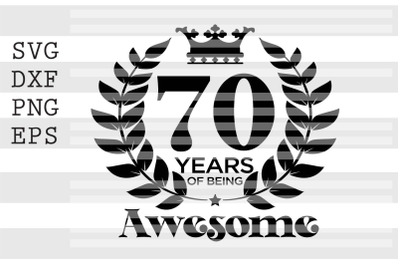 70 years of being awesome SVG