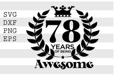 78 years of being awesome SVG