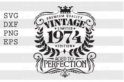 Premium Quality Vintage Limited 1974 SVG