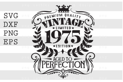 Premium Quality Vintage Limited 1975 SVG