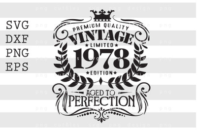 Premium Quality Vintage Limited 1978 SVG