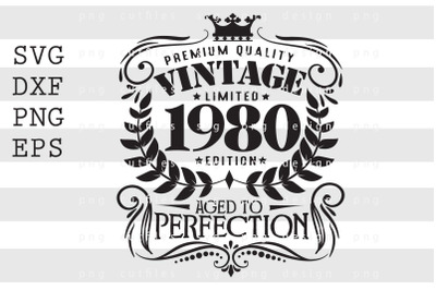 Premium Quality Vintage Limited 1980 SVG