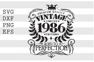 Premium Quality Vintage Limited 1986 SVG